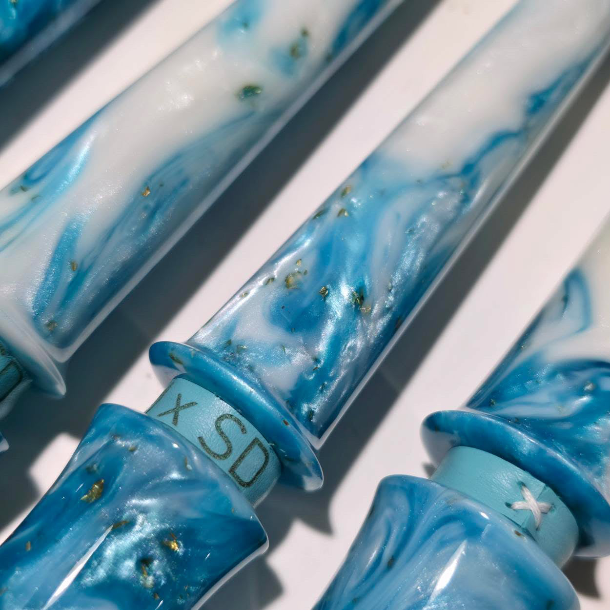 VM x Shisha Depot - Exclusive Hand Made Resin Mouthpiece Handle - Blue Starlight - Limited Edition