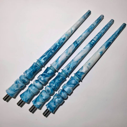 VM x Shisha Depot - Exclusive Hand Made Resin Mouthpiece Handle - Blue Starlight - Limited Edition