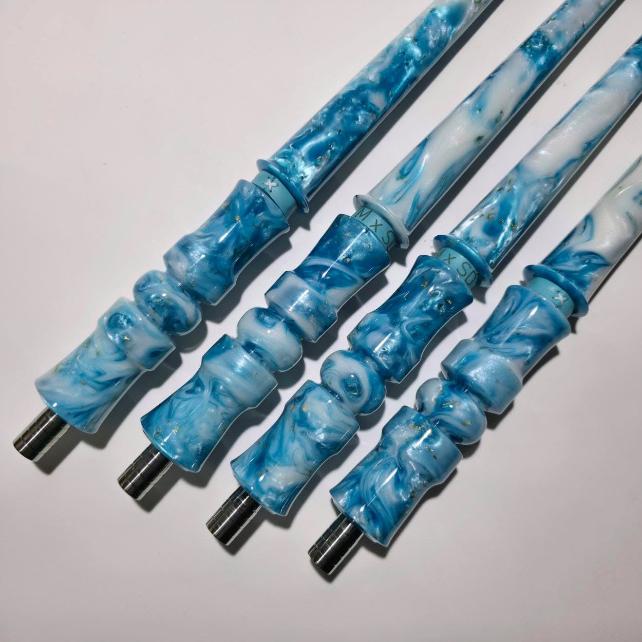 VM x Shisha Depot - Exclusive Hand Made Resin Mouthpiece Handle - Blue Starlight - Limited Edition