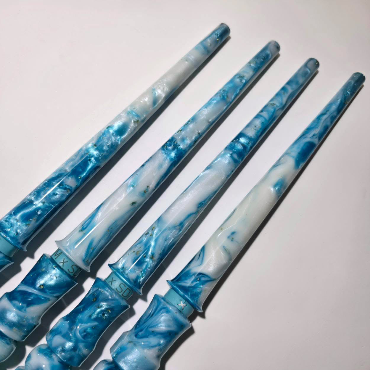 VM x Shisha Depot - Exclusive Hand Made Resin Mouthpiece Handle - Blue Starlight - Limited Edition