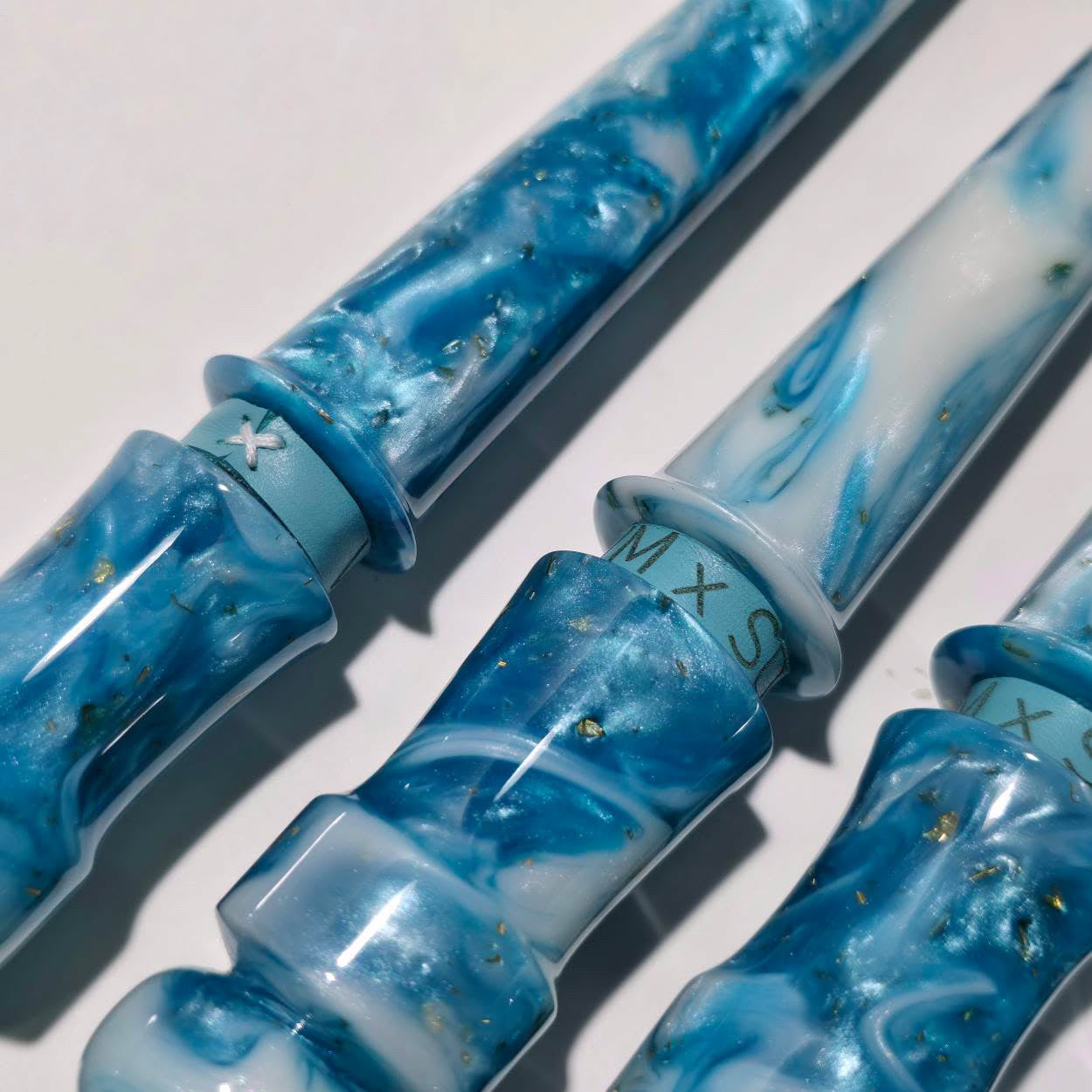 VM x Shisha Depot - Exclusive Hand Made Resin Mouthpiece Handle - Blue Starlight - Limited Edition