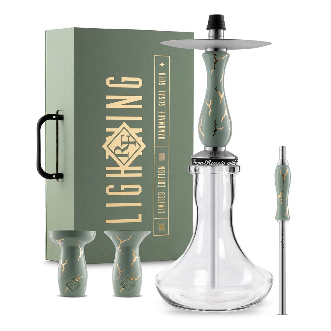 RF Lightning - Hookah - Hand Made 24K Gold