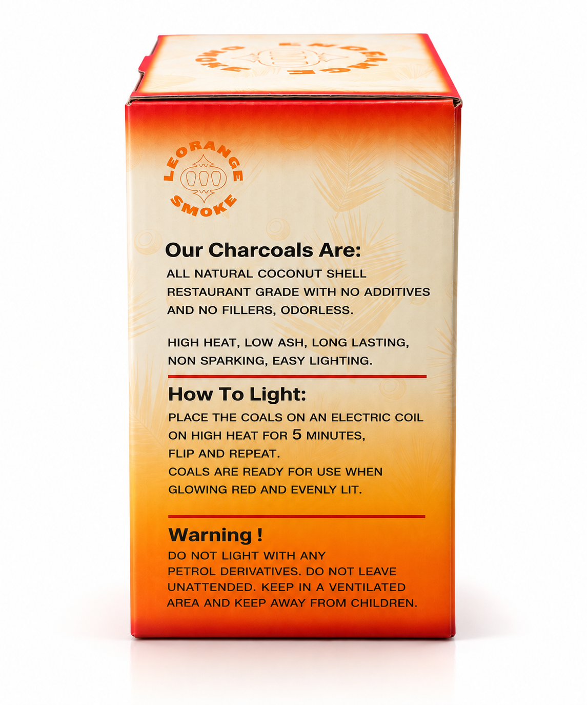 25MM LeOrange Hookah Charcoal Cube - 1KG