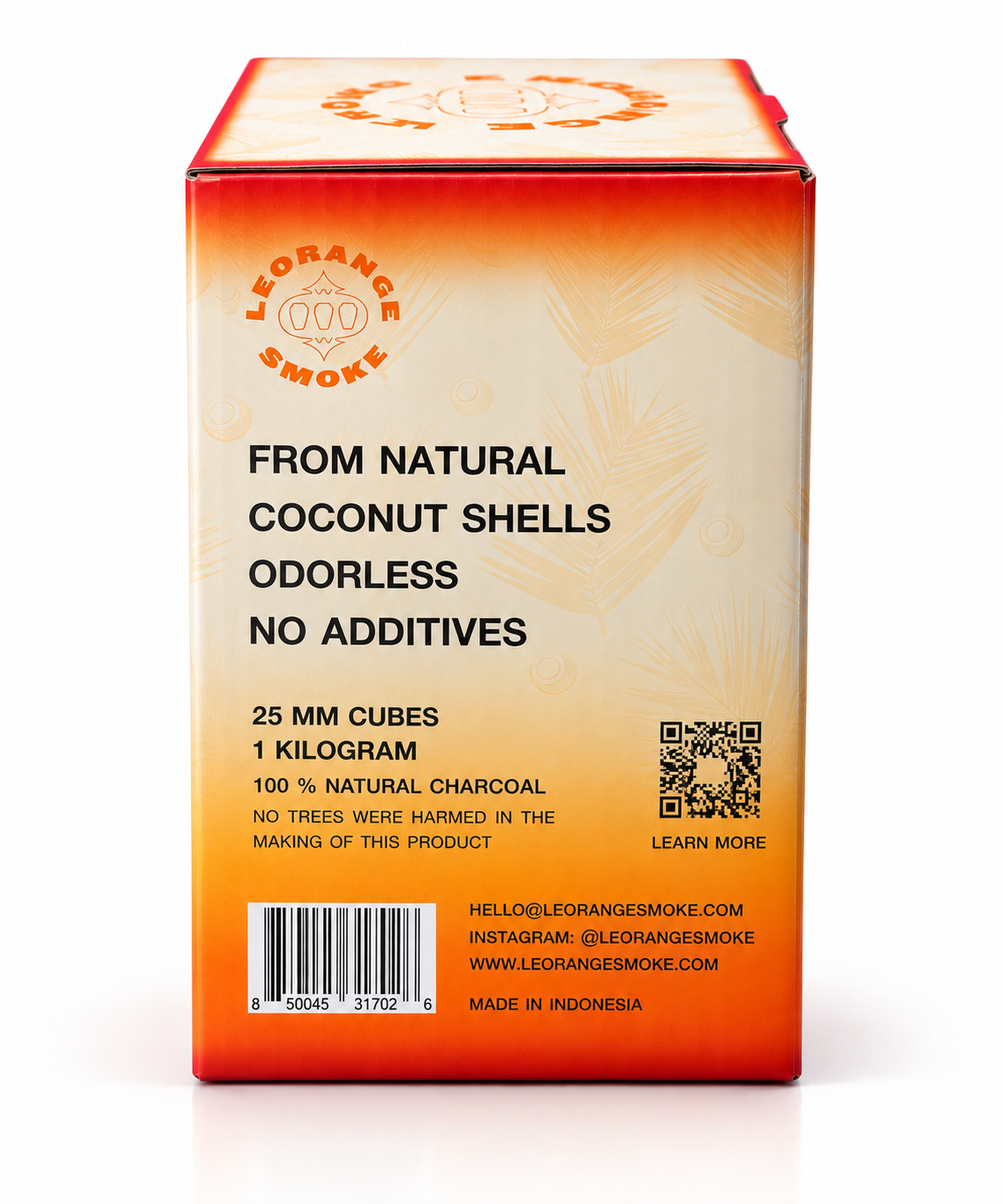 25MM LeOrange Hookah Charcoal Cube - 1KG