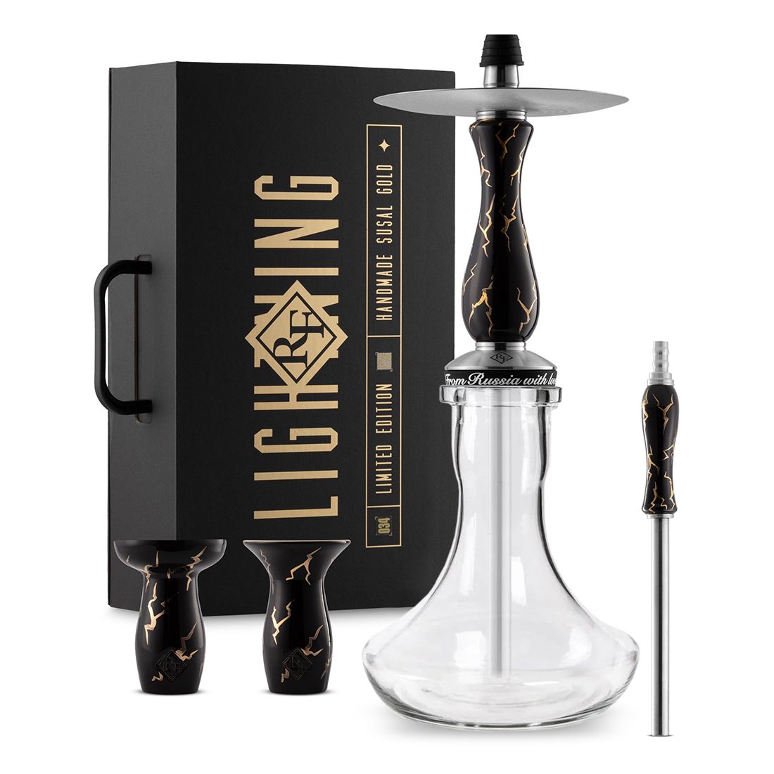 RF Lightning - Hookah - Hand Made 24K Gold