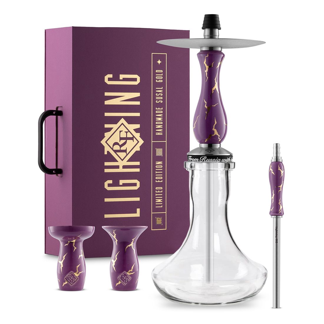 RF Lightning - Hookah - Hand Made 24K Gold